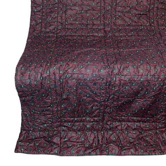 Handmade Vintage 70's Equestrian Horse Rider Beagle Hunting Paisley Quilt 66X52 - Picture 10 of 11